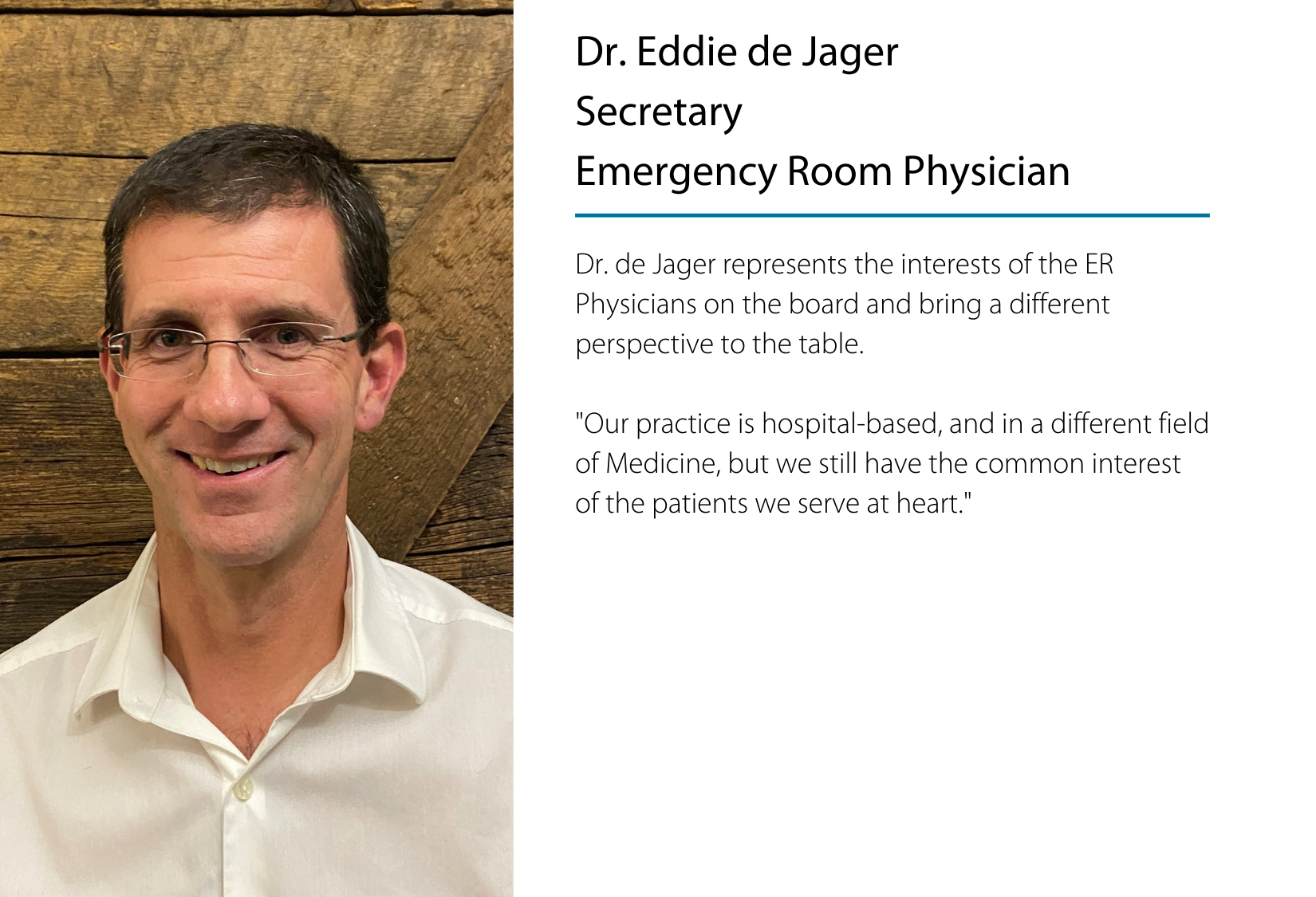 Dr. Eddie de Jager Divisions of Family Practice